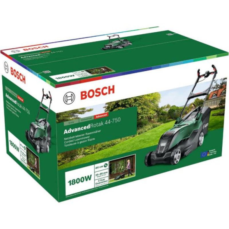 Bosch Газонокосарка мережева AdvancedRotak 44-750 1800Вт 44 см 50л 25-80мм 16.5кг
