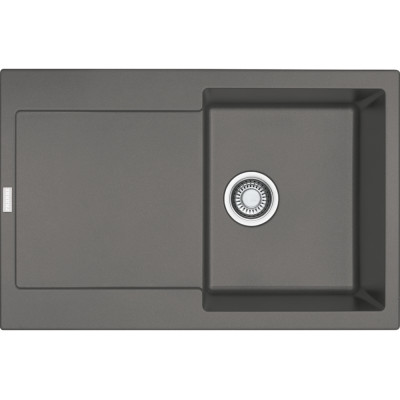 Franke Мийка кухонная Maris, фраграніт, прямокутник, з крилом, 780х500х200мм, чаша - 1, врізна, MRG 611, сірий камінь