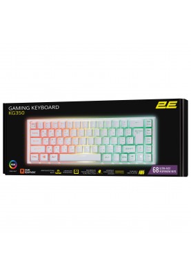 2E Gaming Клавіатура ігрова KG350 RGB 68key USB White Ukr