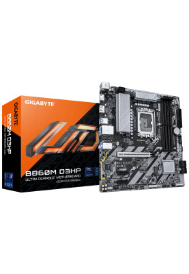 Gigabyte Материнська плата B860M D3HP sAM5 B860 4xDDR5 M.2 HDMI DP mATX