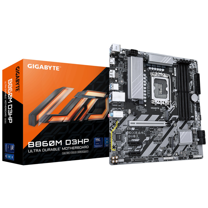 Gigabyte Материнська плата B860M D3HP sAM5 B860 4xDDR5 M.2 HDMI DP mATX