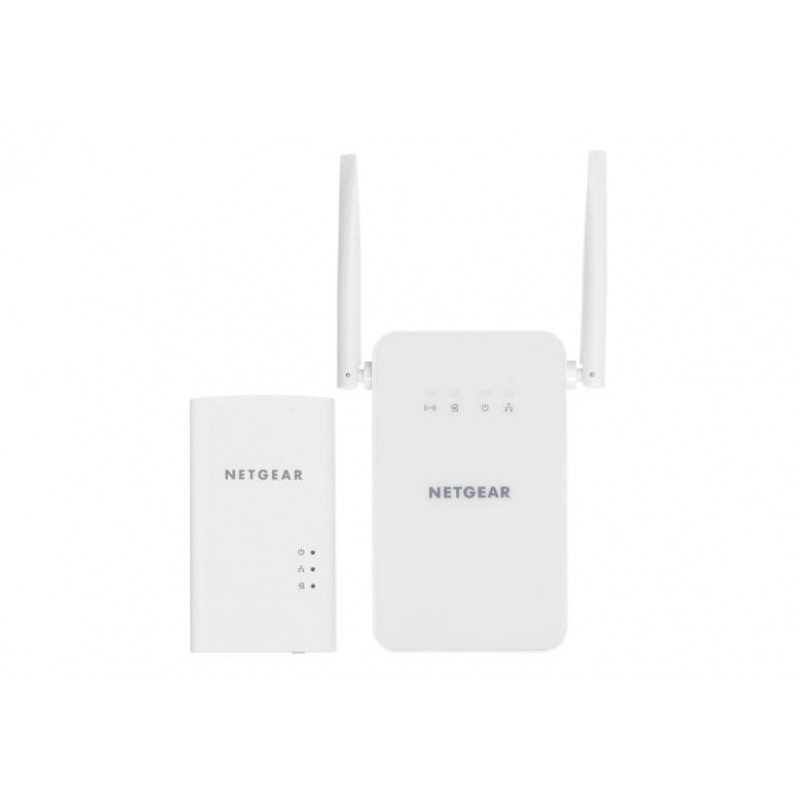 NETGEAR Powerline-адаптер PLW1000, 1xGE, WiFi, біл. кол., зовнішн. ант., комплект