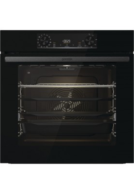 Gorenje Духовий шафа електричний, 77л, A+, пара, дисплей, піроліз, чорний