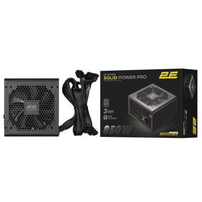 2E Gaming Блок живлення Solid Power Pro (850W), >85%, 80+ Bronze, 120mm, 1xMB 24pin(20+4), 2xCPU 8pin(4+4), 3xMolex, 6xSATA, 4xPCIe 8pin(6+2), 1x1 2E Gaming Блок живлення Solid Power Pro (850W), >85%, 80+ Bronze, 120mm, 1xMB 24pin(20+4), 2xCPU 8pin(4+4), 3xMolex, 6xSATA, 4xPCIe 8pin(6+2), 1x1