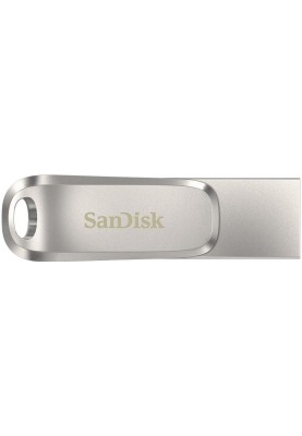 SanDisk Накопичувач 64GB USB 3.1 Type-A + Type-C Dual Drive Luxe Срібний