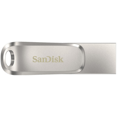 SanDisk Накопичувач 64GB USB 3.1 Type-A + Type-C Dual Drive Luxe Срібний