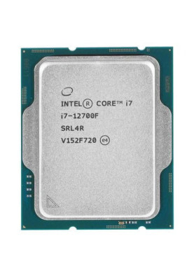 Intel Центральний процесор Core i7-12700F 12C/20T 2.1GHz 25Mb LGA1700 65W w/o graphics TRAY