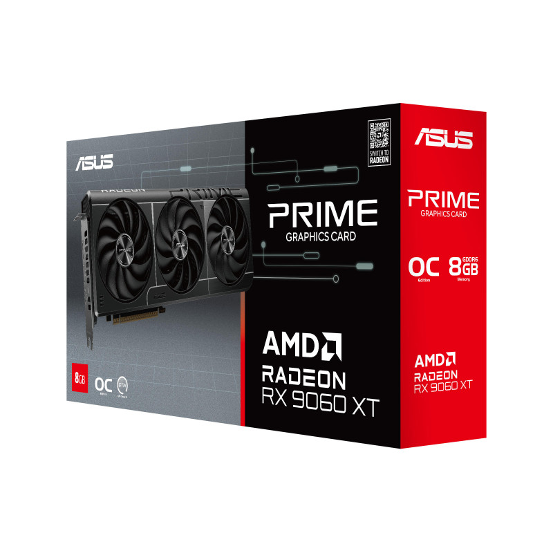 ASUS Вiдеокарта Radeon RX 9060 XT 8GB GDDR6 OC PRIME-RX9060XT-O8G