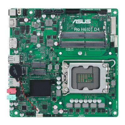 ASUS Материнська плата PRO H610T-CSM s1700 H610 2xDDR5 M.2 HDMI DP LVDS Thin mITX