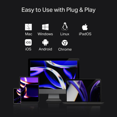 TP-Link Хаб USB UH9120C USB-C > 3xUSB3.0/1xUSB-C/xHDMI/1xRJ45/1xSD/1xmicroSD/1xPD 100Wh