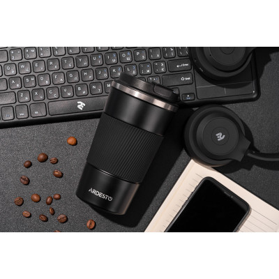 ARDESTO Термокухоль Urban 500 мл, чорний, нержавіюча сталь ARDESTO Термокухоль Urban 500 мл, чорний, нержавіюча сталь