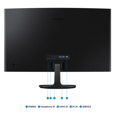 Samsung Монітор 27" S27D360 D-Sub, HDMI, VA, 100Hz, 4ms, CURVED