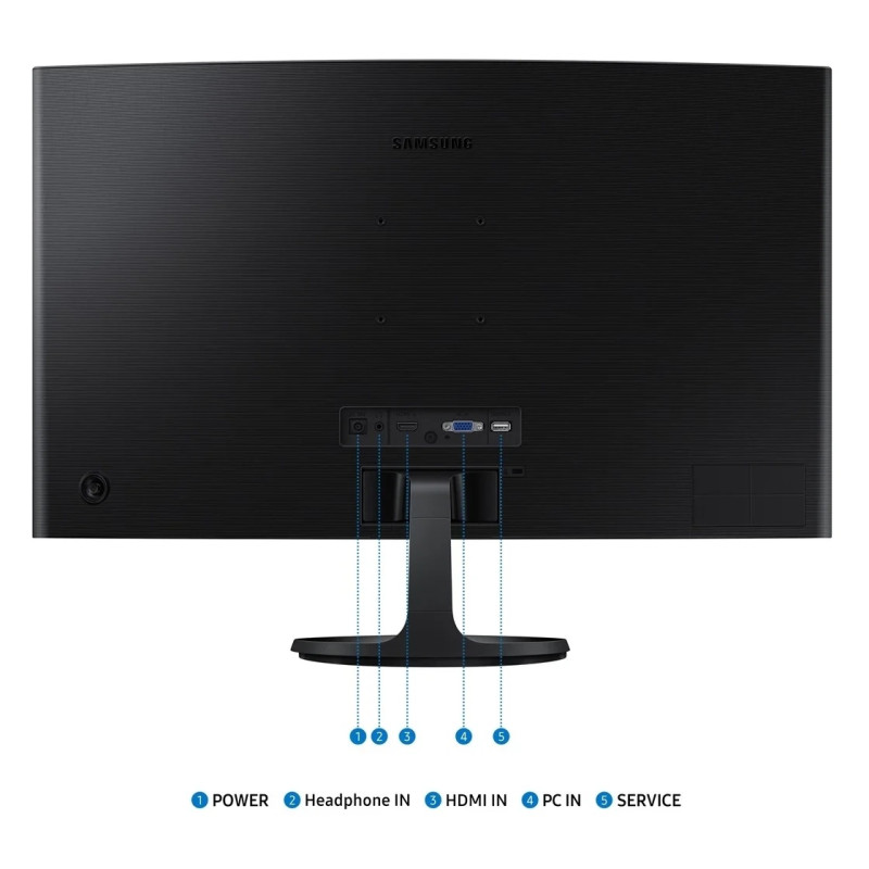 Samsung Монітор 27" S27D360 D-Sub, HDMI, VA, 100Hz, 4ms, CURVED