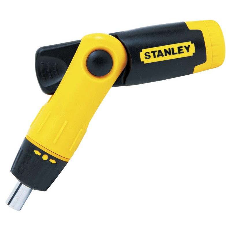 Stanley Викрутка Pistol Grip Ratchet, бітотримач реверсний 1/4", 20 біт, кейс