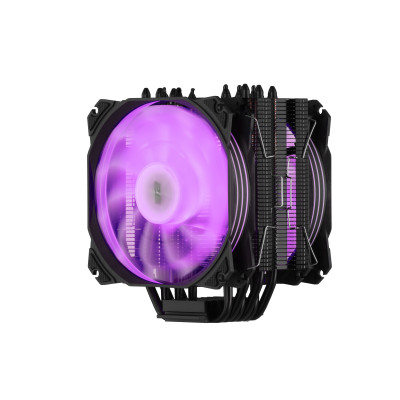 2E Gaming Процесорний кулер Air Cool AC120D6-ARGB, LGA1851, 1700, 1366, 1200, 115x, AM5, AM4, AM3, AM3+, AM2, AM2+, FM2, FM1, 4pin PWM, 3pin +5VARGB, TDP 200W