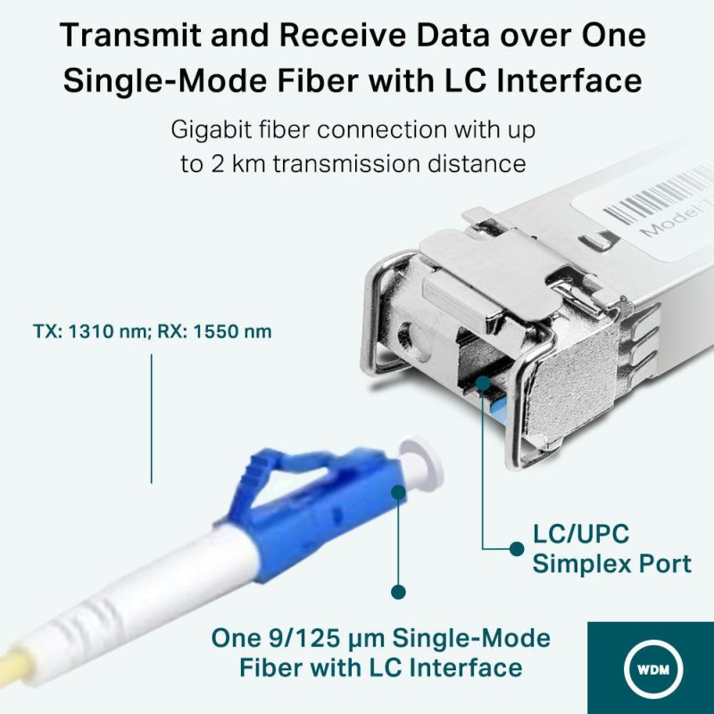 TP-Link Трансивер SFP TL-SM321B-2 1x1000BaseBX, SM, WDM, 2km LC