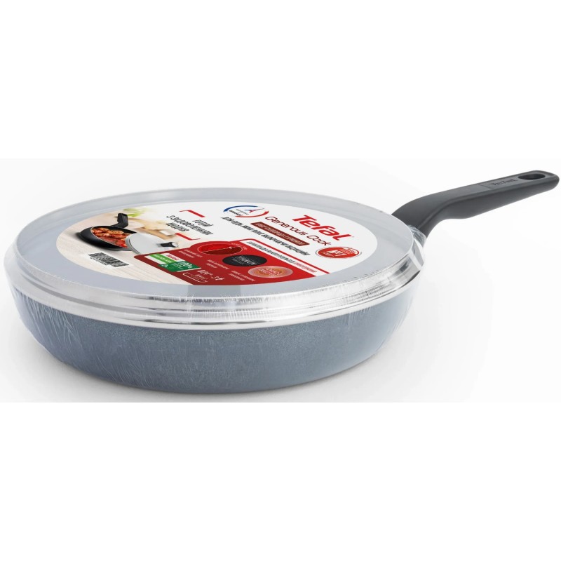 Tefal Сковорода з кришкою Generous Cook, 28см, алюміній, бакеліт, скло, чорний