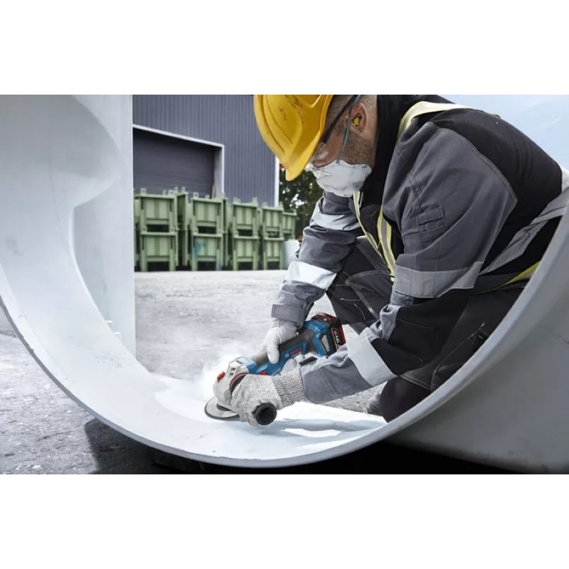 Bosch Шліфмашина кутова акумуляторна  GWS 18V-11S 125мм 18В 1x5А·год 0-9000об·хв 1.7кг кейс ЗП GAL1880CV