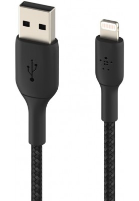 Belkin Кабель USB-A - Lightning, BRAIDED, 2m, black