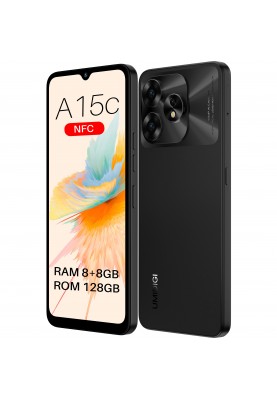 UMIDIGI Смартфон A15C (MP34) 6.7" 8/128ГБ, 2SIM, 5000мА·год, чорний