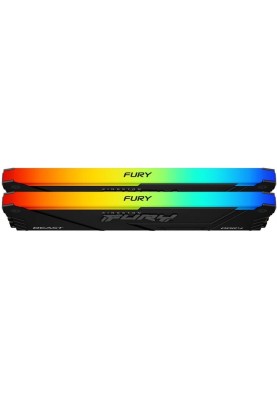 Kingston Пам'ять ПК DDR4 16GB KIT (8GBx2) 2666 FURY Beast RGB