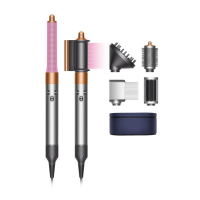 Dyson Стайлер Airwrap HS05 Complete Long Diffuse, 1300Вт, темп.режимів-3, D -30mm, насадок-6, кераміка, мідно-сріблястий