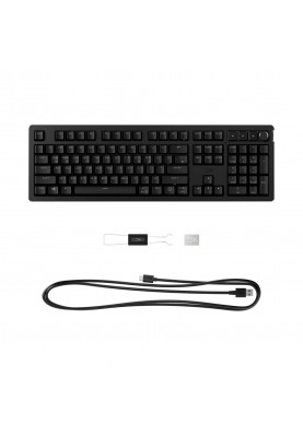 HyperX Клавіатура механічна Alloy Rise 106key, Red, USB-A, EN/UA, RGB, чорний