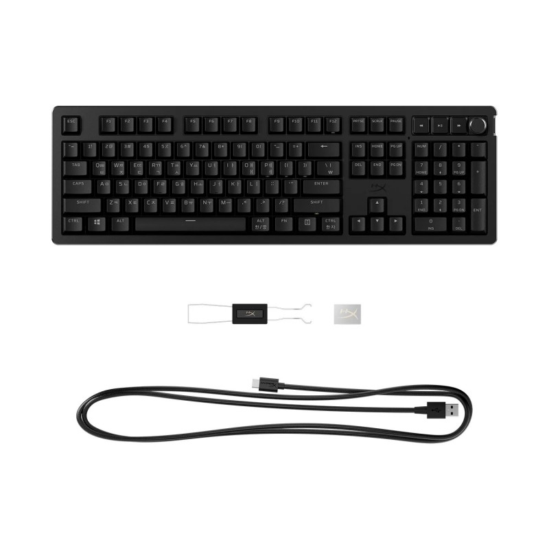 HyperX Клавіатура механічна Alloy Rise 106key, Red, USB-A, EN/UA, RGB, чорний