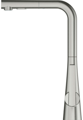 Grohe Змішувач для кухні Scala, довж.виливу - 205мм, поворотний/витяжний, 1важіль, супер сталь