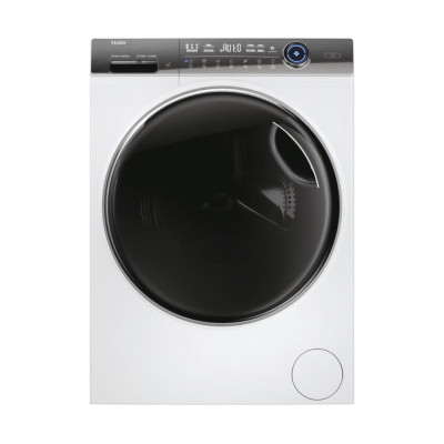 Haier Пральна машина фронтальна, 12кг, 1400, A+++, 60см, дисплей, пара, інвертор, люк чорний, прямий привід, білий