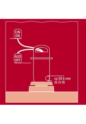 Einhell Насос дренажний GE-DP 900 Cut, 900Вт, 16000 л·год, вис. під. 11.5м, занурення 7м, 12.8кг