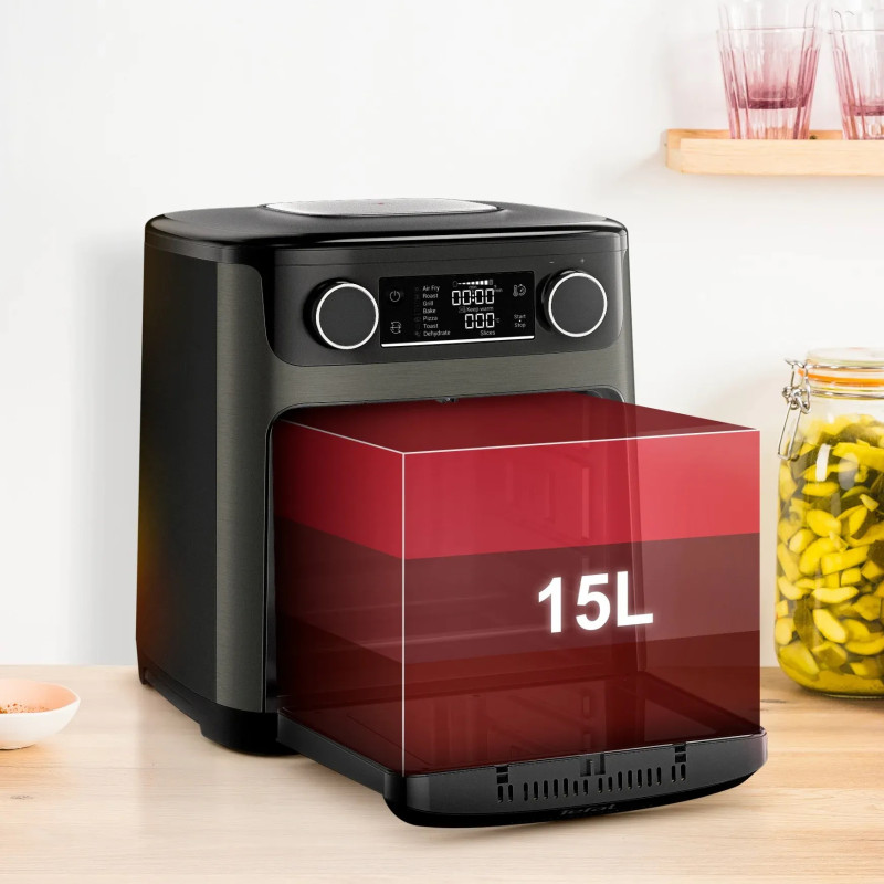 Tefal Мультипіч Easy Fry Multifunctional, 1800Вт, механічне керув., 9 програм, пластик, чорний