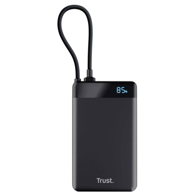 Trust Акумулятор портативний літій-іонний power bank Trust Fiera, 10000мА·год, 2хUSB-C, 20W, PD/QC 3.0, чорний