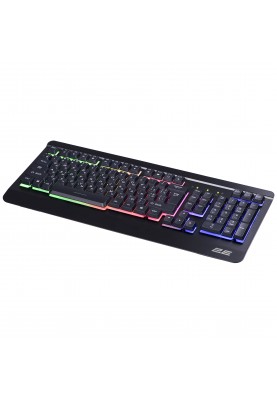 2E Gaming Клавіатура мембранна KG320 104key, USB-A, EN/UA/RU, LED, чорний