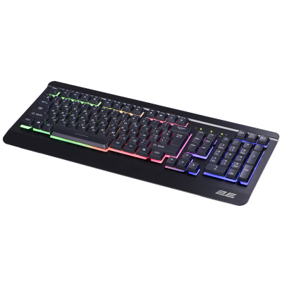 2E Gaming Клавіатура мембранна KG320 104key, USB-A, EN/UA/RU, LED, чорний