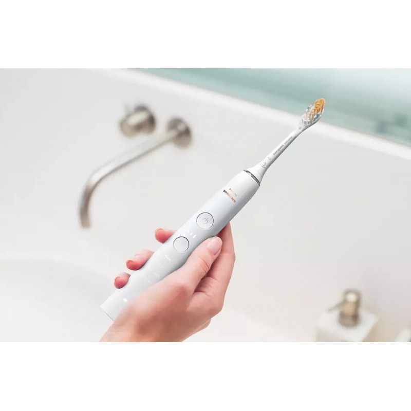 Philips Щітка зубна електр. Sonicare DiamondClean 9000 Series, 62т. колив/хв, насадок-1, футляр, Bluetooth, білий