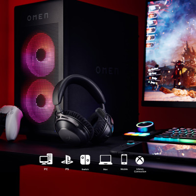HyperX Гарнітура ігрова Cloud Alpha 2 WL/BT/mini-jack/USB-A/USB-C, 0.5м/1.5м, чорний