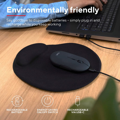 Trust Миша Puck Rechargeable Ultra-Thin BT WL Silent Black Trust Миша Puck Rechargeable Ultra-Thin BT WL Silent Black