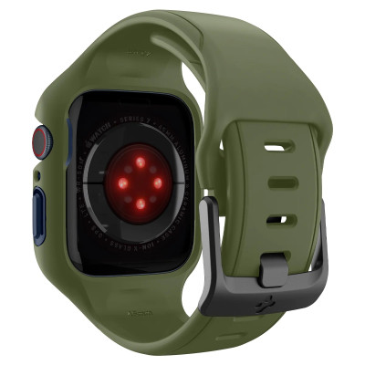 Spigen Чохол та ремінець 2в1 для Apple Watch 45mm Liquid Air Pro, Moss Green
