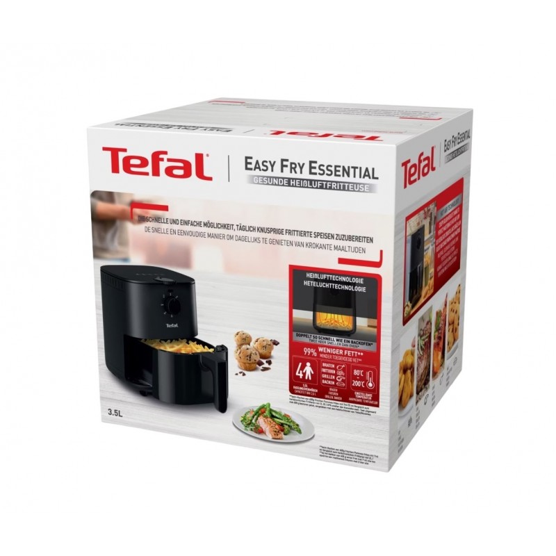 Tefal Мультипіч Easy Fry Essential, 1430Вт, чаша-3.5л, механічне керув., пластик, чорний