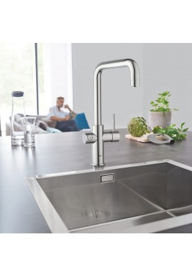 Grohe Змішувач для кухні Blue Home, довж.виливу - 223мм, поворотний, 1 важіль + сенсор, хром