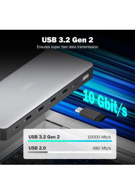 Digitus Док-станція USB-C > 3xHDMI/2xDP/4xUSB-A/USB-C/RJ45/DC/Audio