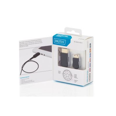 Digitus Кабель DIGITUS HDMI-miniHDMI (AM/СM), Ultra HD, 2.0м, чорний