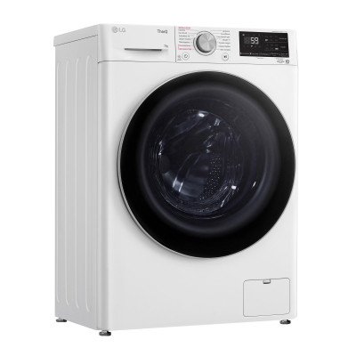 LG Пральна машина фронтальна, 7кг, 1200, A+++, 48см, дисплей, пара, інвертор, білий LG Пральна машина фронтальна, 7кг, 1200, A+++, 48см, дисплей, пара, інвертор, білий
