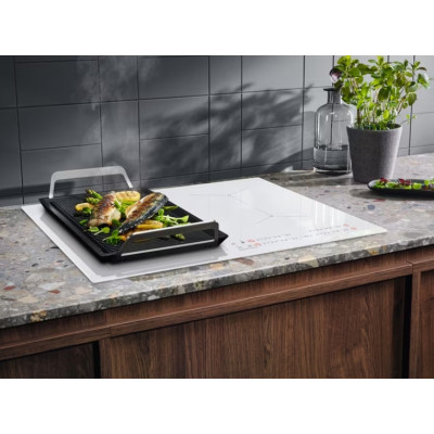 Electrolux Варильна поверхня індукційна, 60см, розширена зона, датчик кипіння, Hob2Hood, білий