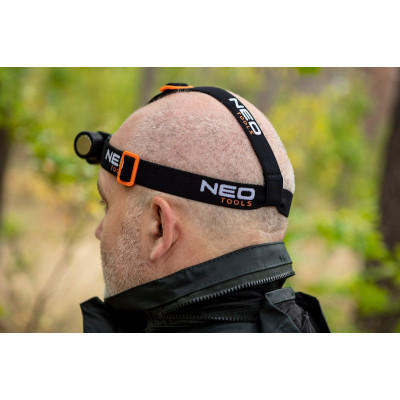 Neo Tools Ліхтар налобний, акум. USB, 4000 мАг, 3,7 Li-ion, 20Вт, 2000 лм