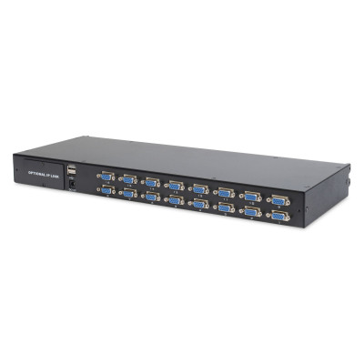 Digitus Консоль Modular 19" TFT, 16 port KVM, US keyboard, чорна
