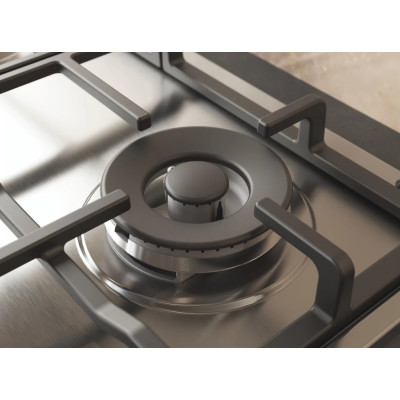 Whirlpool Варильна поверхня газова, 60см, чугун TKRL661IXEU
