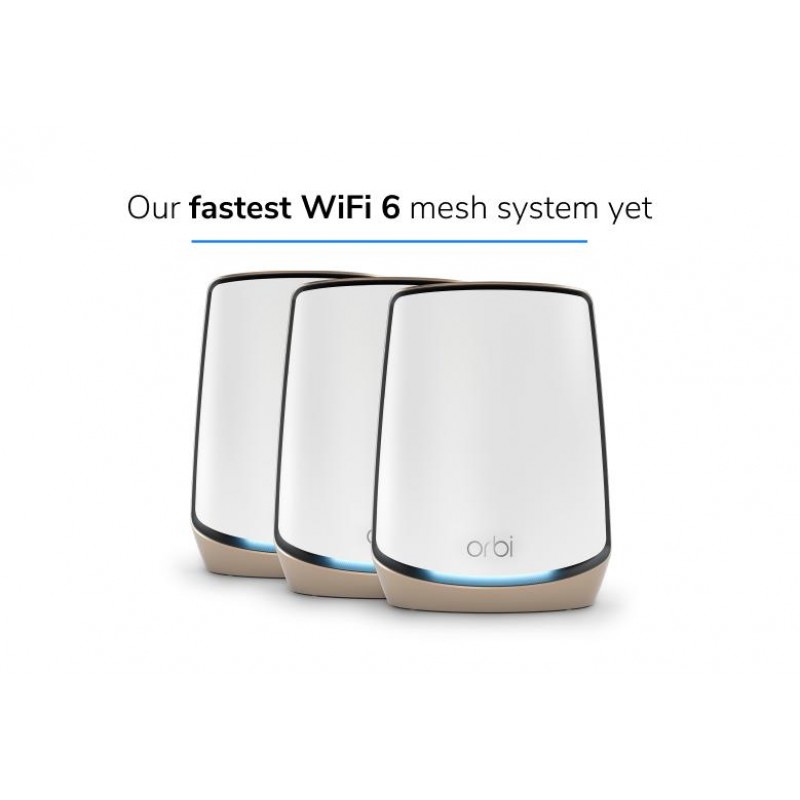 NETGEAR Система WiFi-Mesh Orbi RBK863S AX6000, 3мод, білий