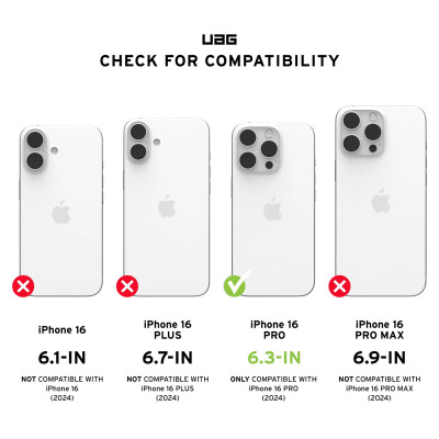 UAG Чохол для iPhone 16 Pro, Civilian Magsafe, Bordeaux